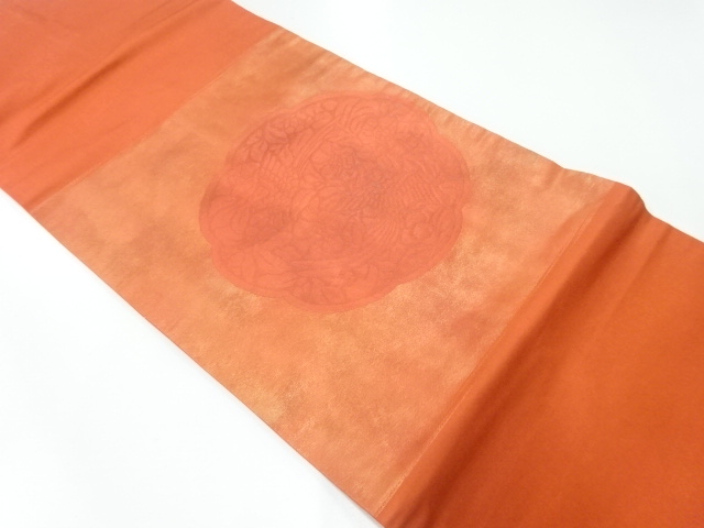 JAPANESE NAGOYA OBI / WOVEN FLOWER & BIRD